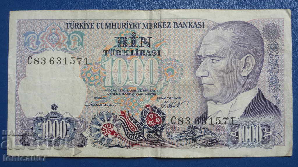 Auction Turkey 1970 - 1000 Lira Auction Turkey 1970 - 1000 Lira