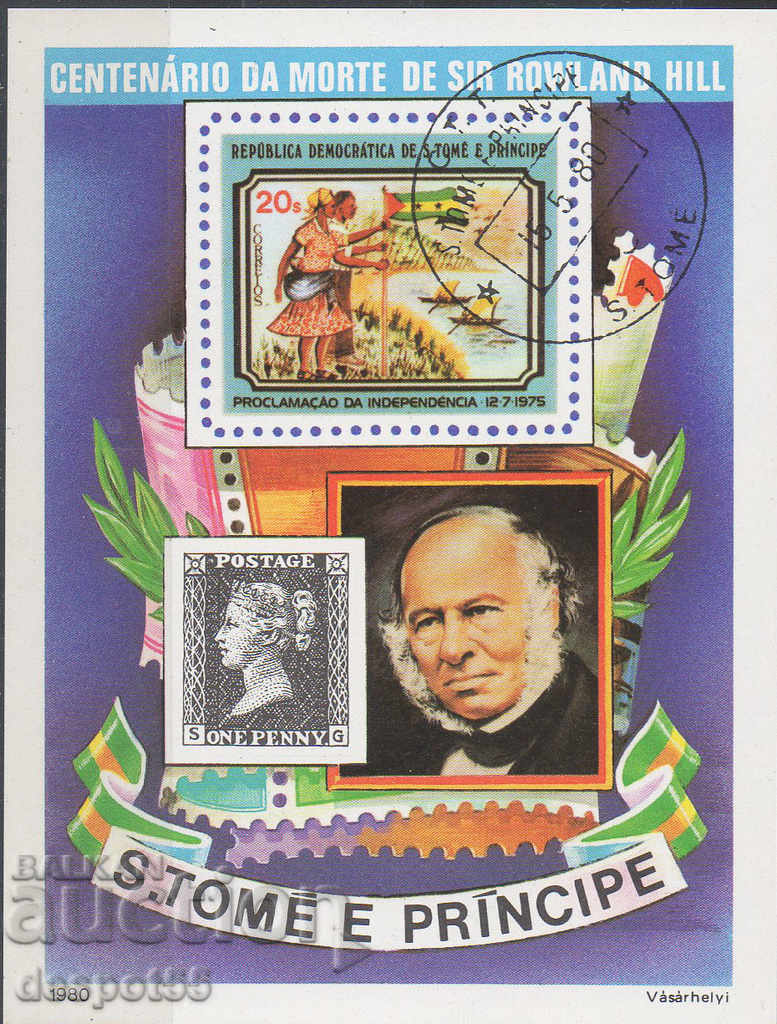 1980. Sao Tome și Principe. 100 de ani de la moartea lui Rowland Hill.