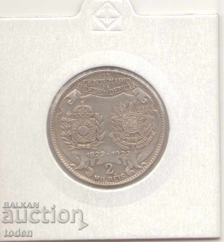 Brazil-2,000 Price-1922-KM # 523-Independence Centennial-silver with price 30.00 BGN | € 15.34 Brazil-2,000 Price-1922-KM # 523-Independence Centennial-silver with price 30.00 BGN | € 15.34