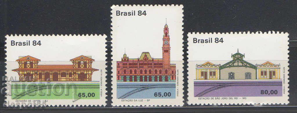 1984. Brazilia. Conservarea stațiilor de cale ferată istorice.
