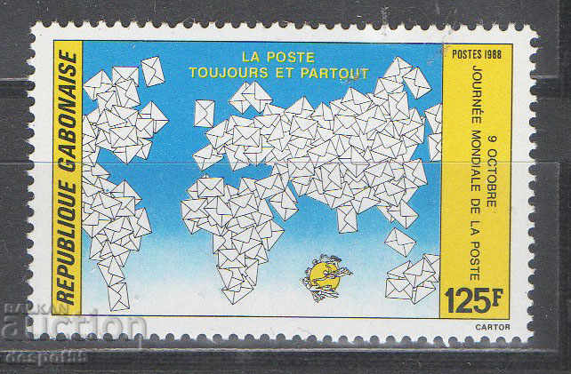 1988. Gabon. World Post Day.