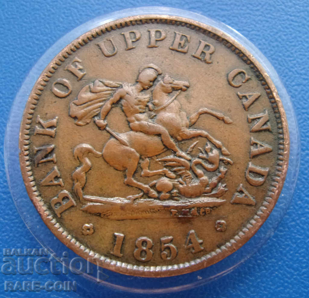 RS(22)  Канада  ½  Пени  1854 Rare