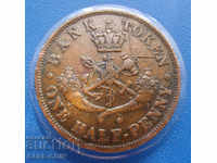 RS (22) Καναδάς ½ Penny 1857 Rare