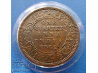 RS (22) India britanică ¼ Anna 1862 Rare