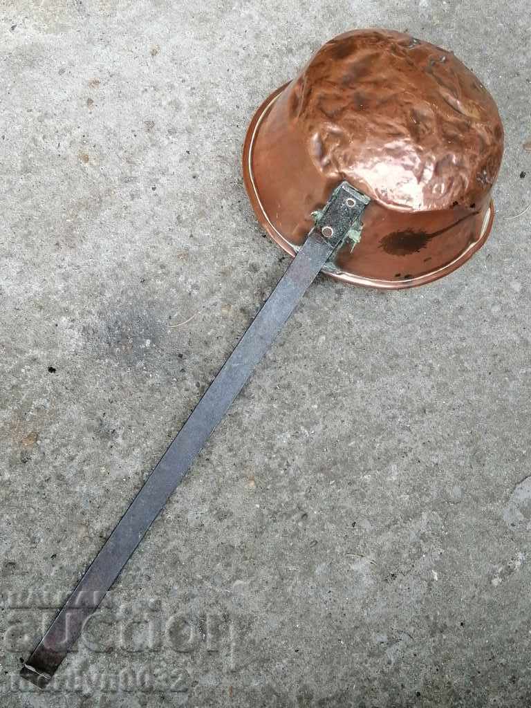 Old copper ladle, pan, baker, copper pot, jam with price 57.00 BGN | € 29.14 Old copper ladle, pan, baker, copper pot, jam with price 57.00 BGN | € 29.14