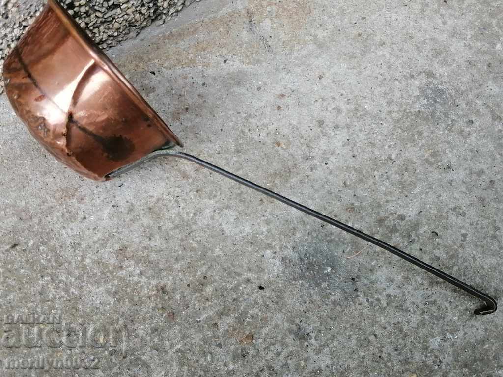 Old copper ladle, pan, baker, copper pot, jam - 6 Old copper ladle, pan, baker, copper pot, jam - 6