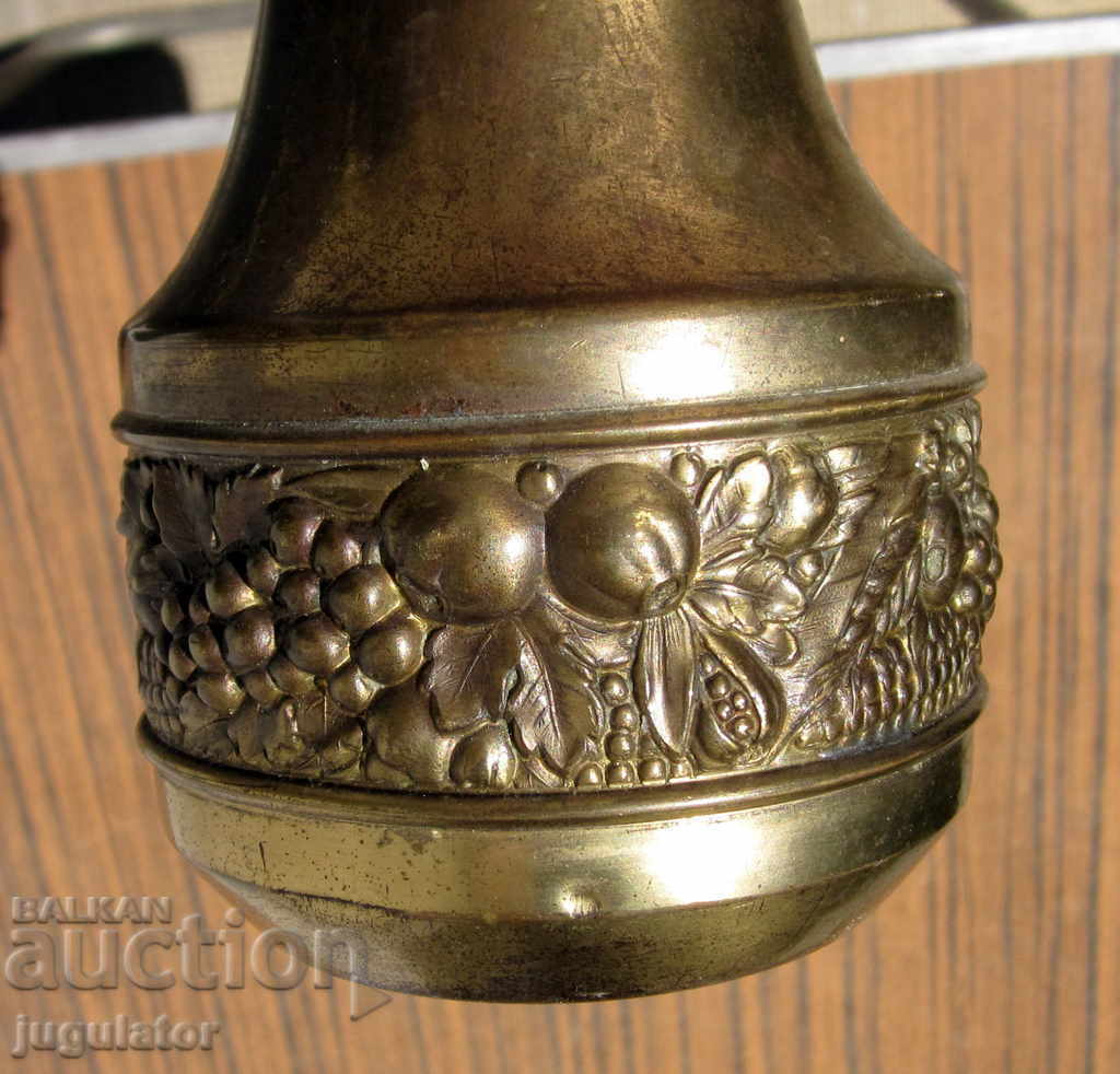 Auction Art Deco antique bronze vase with flower ornaments marked Auction Art Deco antique bronze vase with flower ornaments marked