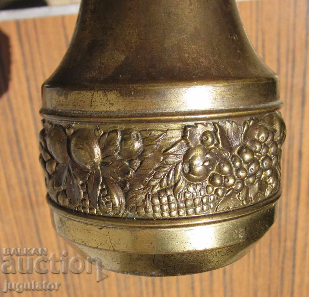 Delivery of Art Deco antique bronze vase with flower ornaments marked Delivery of Art Deco antique bronze vase with flower ornaments marked