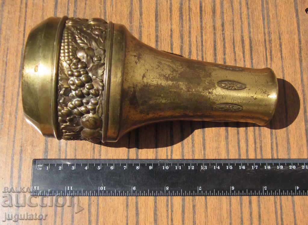 Art Deco antique bronze vase with flower ornaments marked - 7 Art Deco antique bronze vase with flower ornaments marked - 7