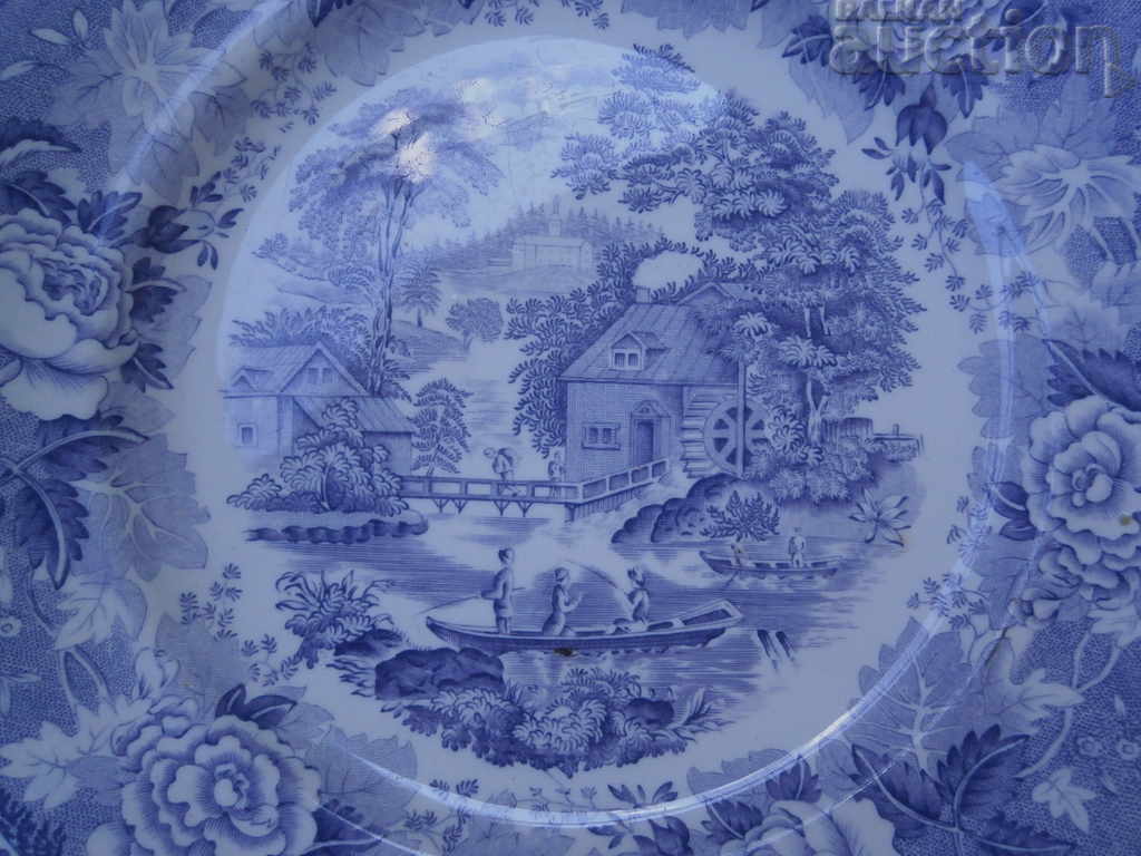 Auction antique porcelain plate for wall medieval plot Auction antique porcelain plate for wall medieval plot