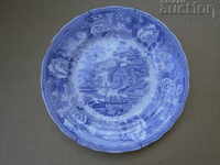 antique porcelain plate for wall medieval plot
