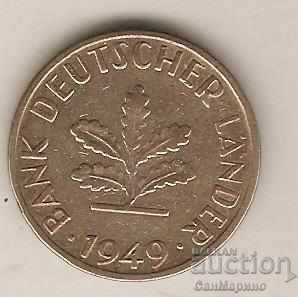 GFR 10 pfennig 1949 J with price 1.30 BGN | € 0.66