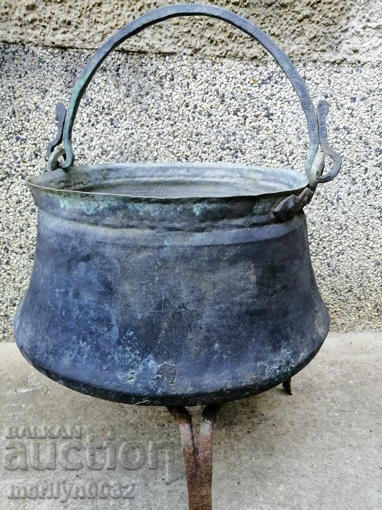 Old harania, copper vessel, large cauldron, copper, dustpan - 5 Old harania, copper vessel, large cauldron, copper, dustpan - 5