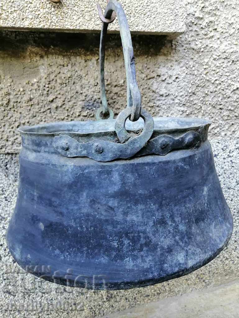 Old harania, copper vessel, large cauldron, copper, dustpan - 6 Old harania, copper vessel, large cauldron, copper, dustpan - 6