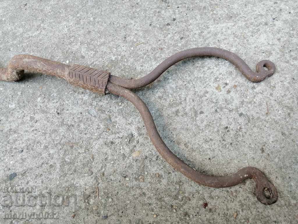 Auction Old forged stall forged iron crotch primitive Auction Old forged stall forged iron crotch primitive