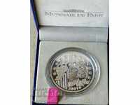 Jubilee silver coin with box Euro Union 2001 silver