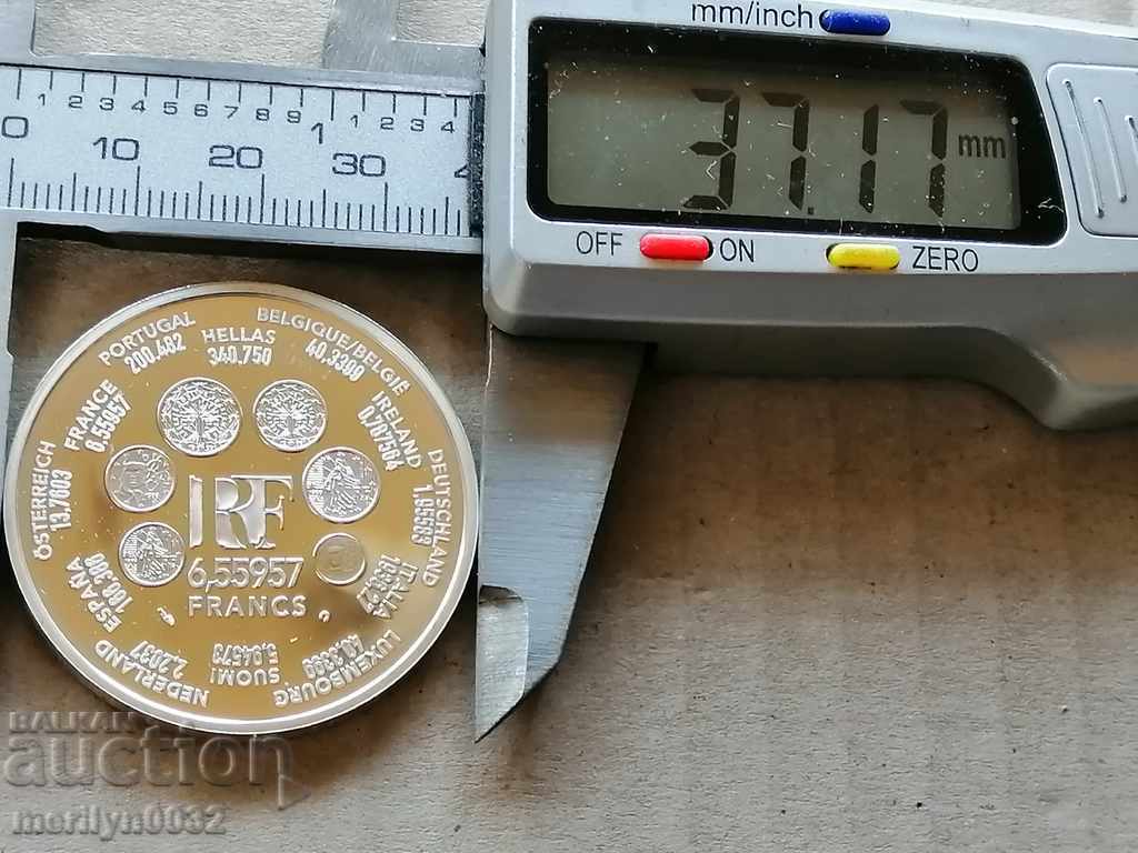 Licitație Monedă de argint jubiliară cu cutie Euro Union 2000 ani argint