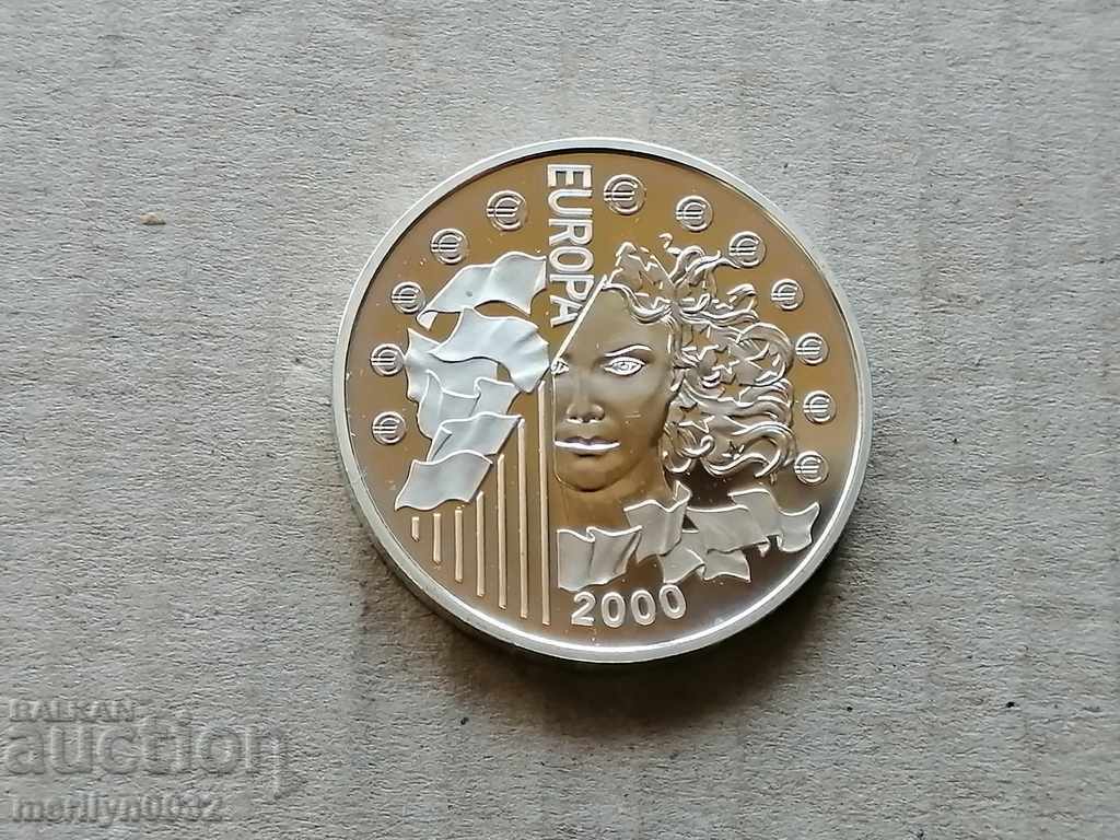 Livrarea Monedă de argint jubiliară cu cutie Euro Union 2000 ani argint