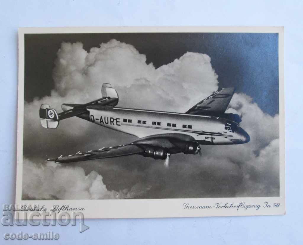 Old advertising photo PC card Lufthansa Third Reich with price 45.00 BGN | € 23.01