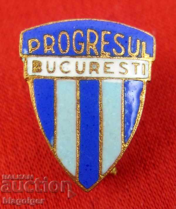 OLD FOOTBALL BADGE-FC PROGRESSUL ROMANIA-ENAMEL with price 7.00 BGN | € 3.58