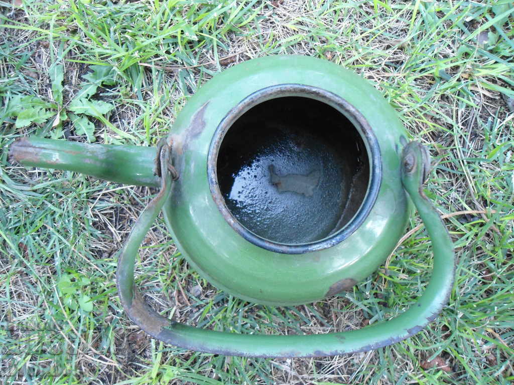 Auction  Old enamel teapot