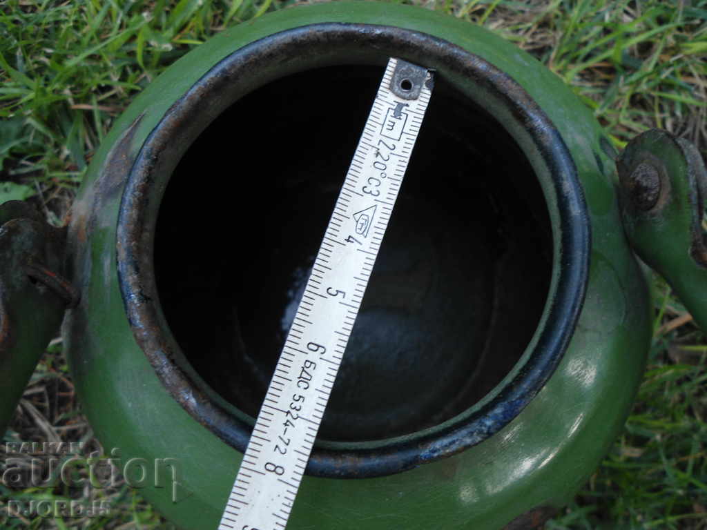 Delivery of Old enamel teapot