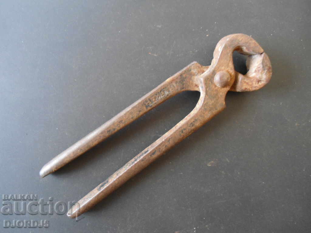 Old pliers, marking, "BALKAN" with price 3.00 BGN | € 1.53 Old pliers, marking, "BALKAN" with price 3.00 BGN | € 1.53