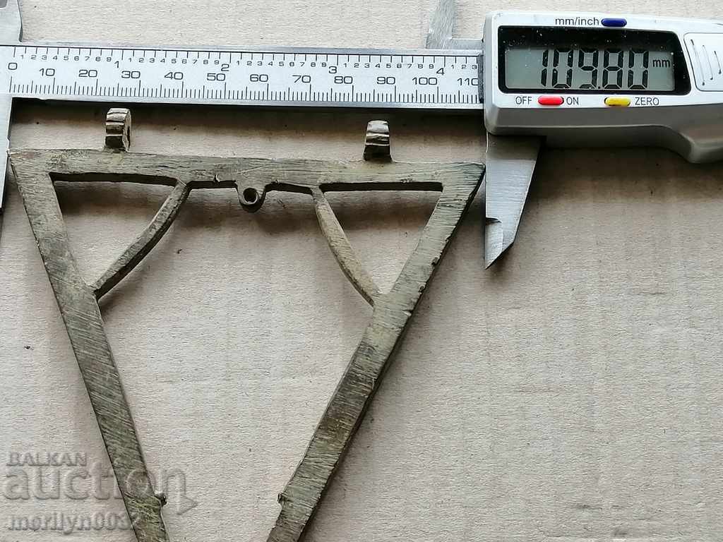 Ottoman bronze level plumb line instrument REDKAZH - 5