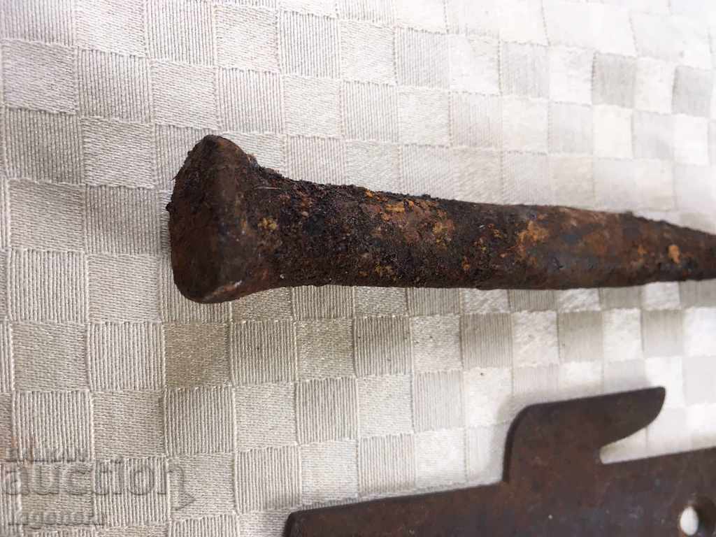 LATCH HINGE WEDGE WROUGHT IRON OLD - 6