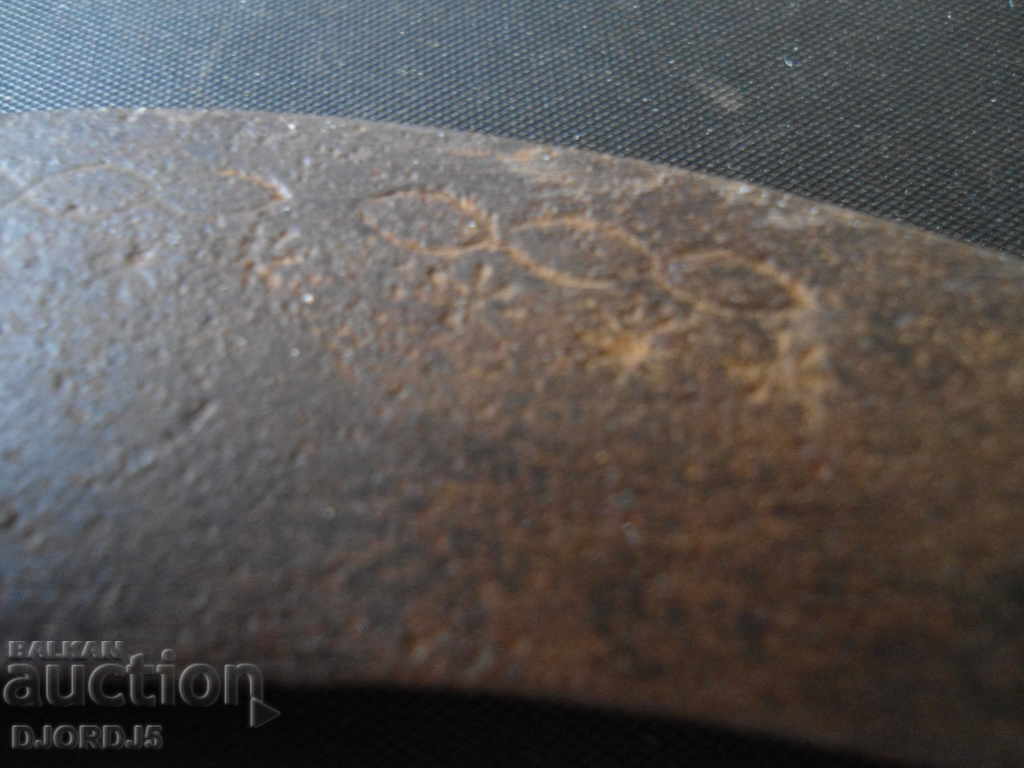 Old wrought sickle, engraved, markings - 7 Old wrought sickle, engraved, markings - 7