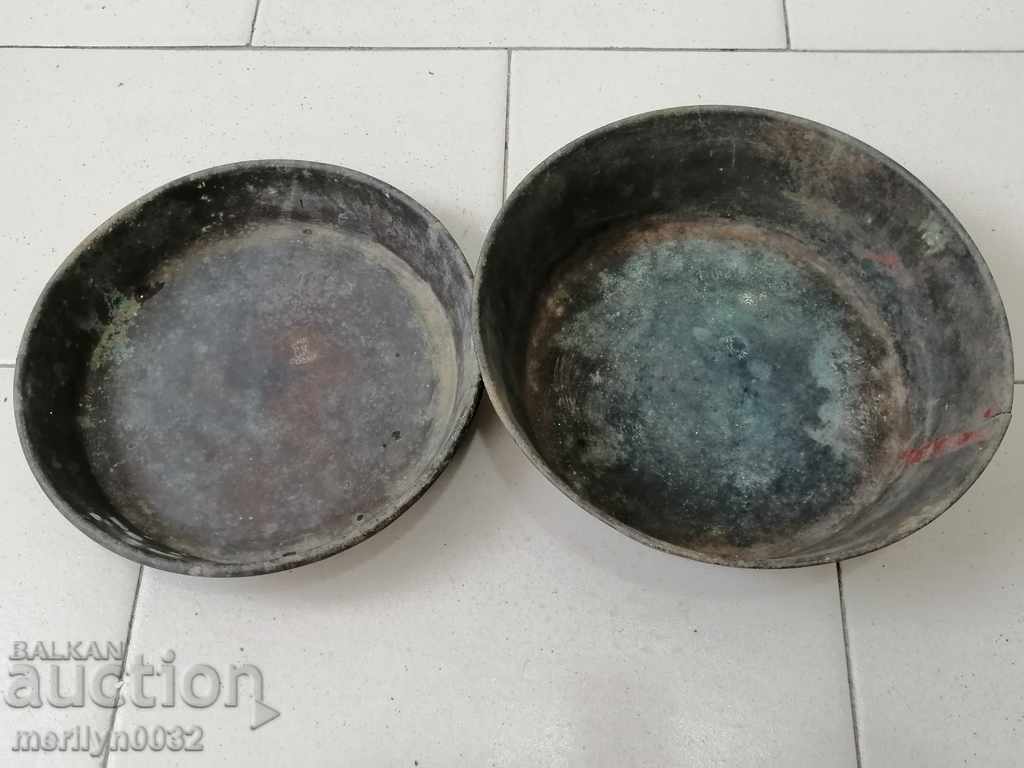 Brass weights for old scale, a pair, scale weight, balance - 7 Brass weights for old scale, a pair, scale weight, balance - 7