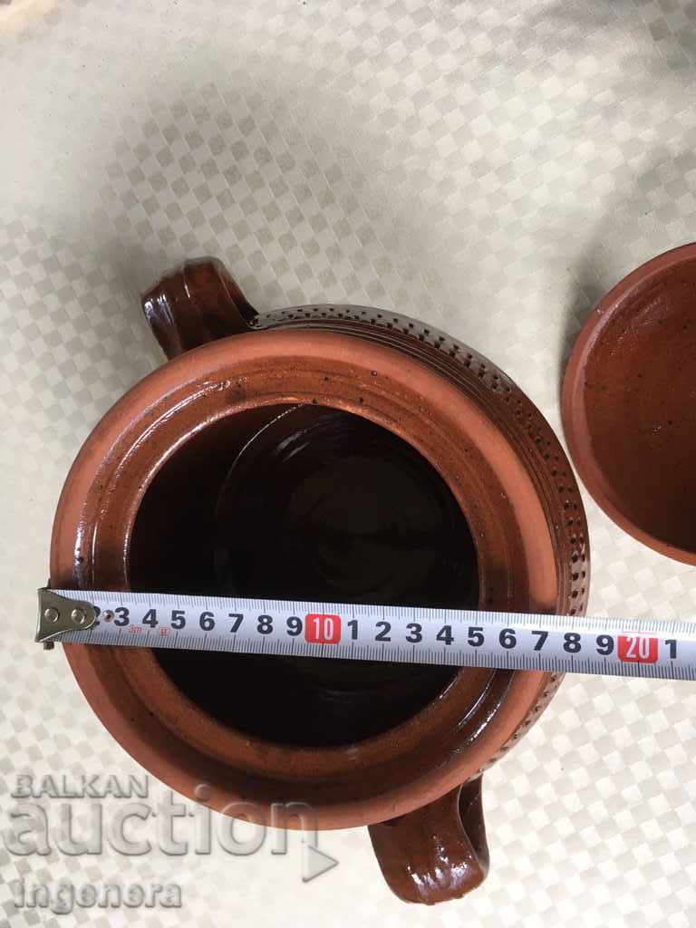 Bean Pot Gyuvech Delva Ceramics Glazed from the Socialist Era - 3l with price 24.00 BGN | € 12.27 Bean Pot Gyuvech Delva Ceramics Glazed from the Socialist Era - 3l with price 24.00 BGN | € 12.27