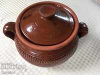 Oală pentru fasole GUVEC DELVA CERAMICĂ GLASURĂ DIN PERIOADA SOCIALISTĂ - 3l