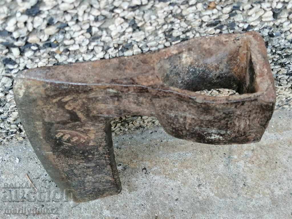 An old ax shaft tool wrought iron - 7 An old ax shaft tool wrought iron - 7