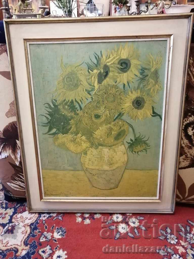 Old Painting "Sunflowers" Vincent Van Gogh