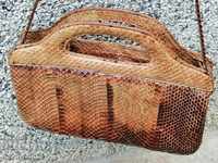 Python leather bag