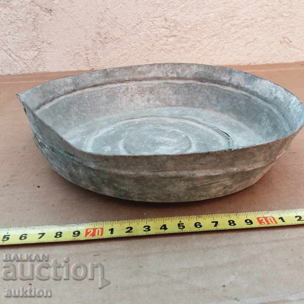 OLD MASSIVE FORGED COPPER BOWL - 5