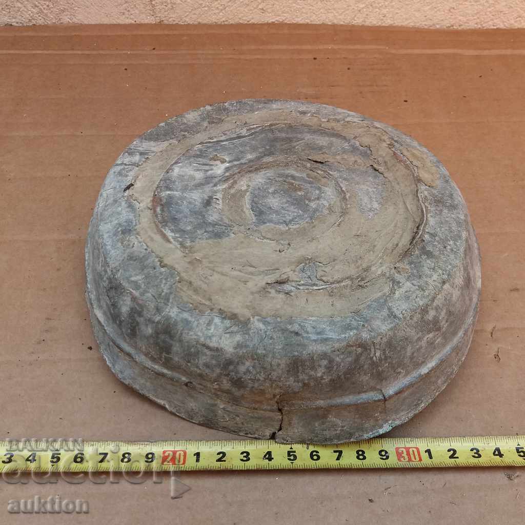 OLD MASSIVE FORGED COPPER BOWL - 6