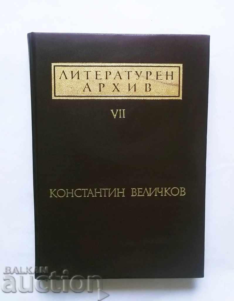 Λογοτεχνικό αρχείο. Τόμος 7: Konstantin Velichkov 1979