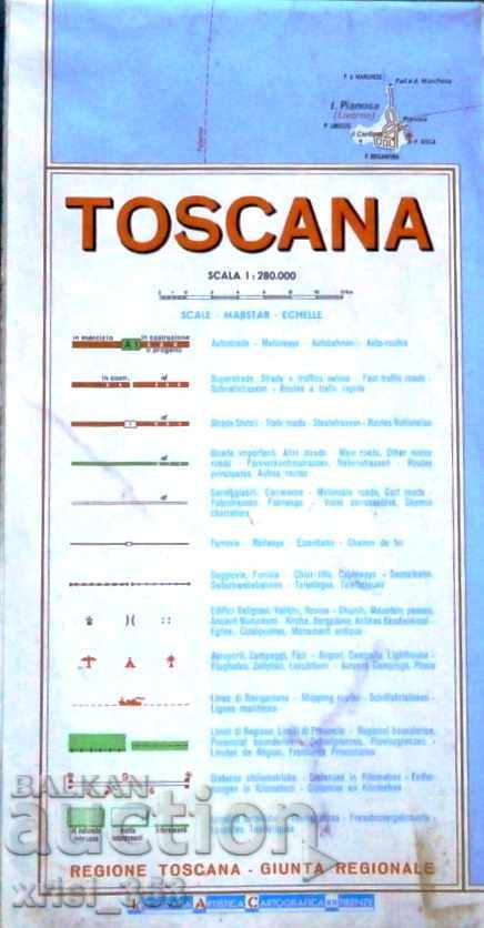 Χάρτης της Τοσκάνης