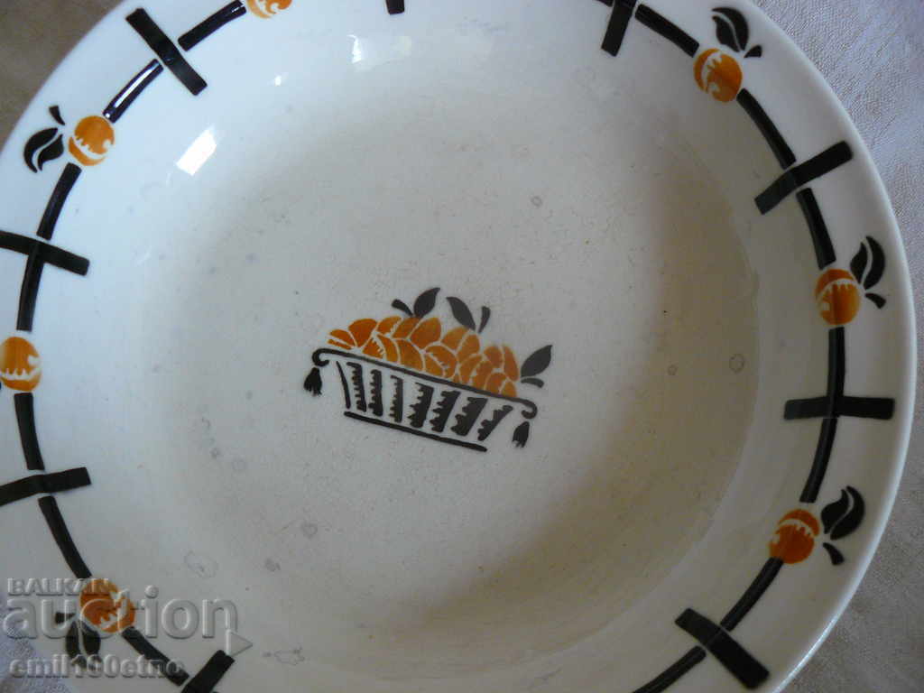 O farfurie frantuzeasca foarte veche cu decor timbrat - 7