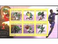 Pure stamps in a small sheet Sports Football 2010 Comoros