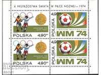 Чист блок Спорт СП по Футбол Германия 1974 от Полша