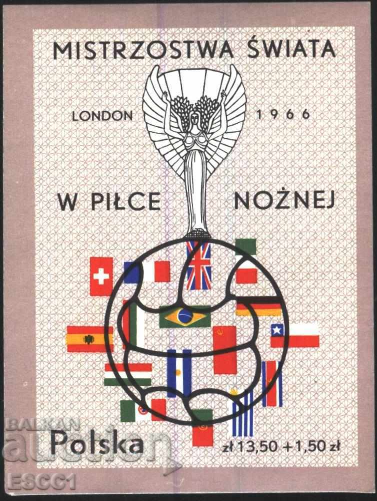 Чист блок Спорт СП по Футбол Англия 1966 от Полша