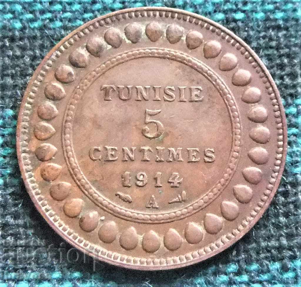 TUNISIA -5 p.1914 EF