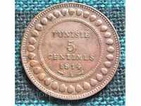 TUNISIA -5 p.1914 EF