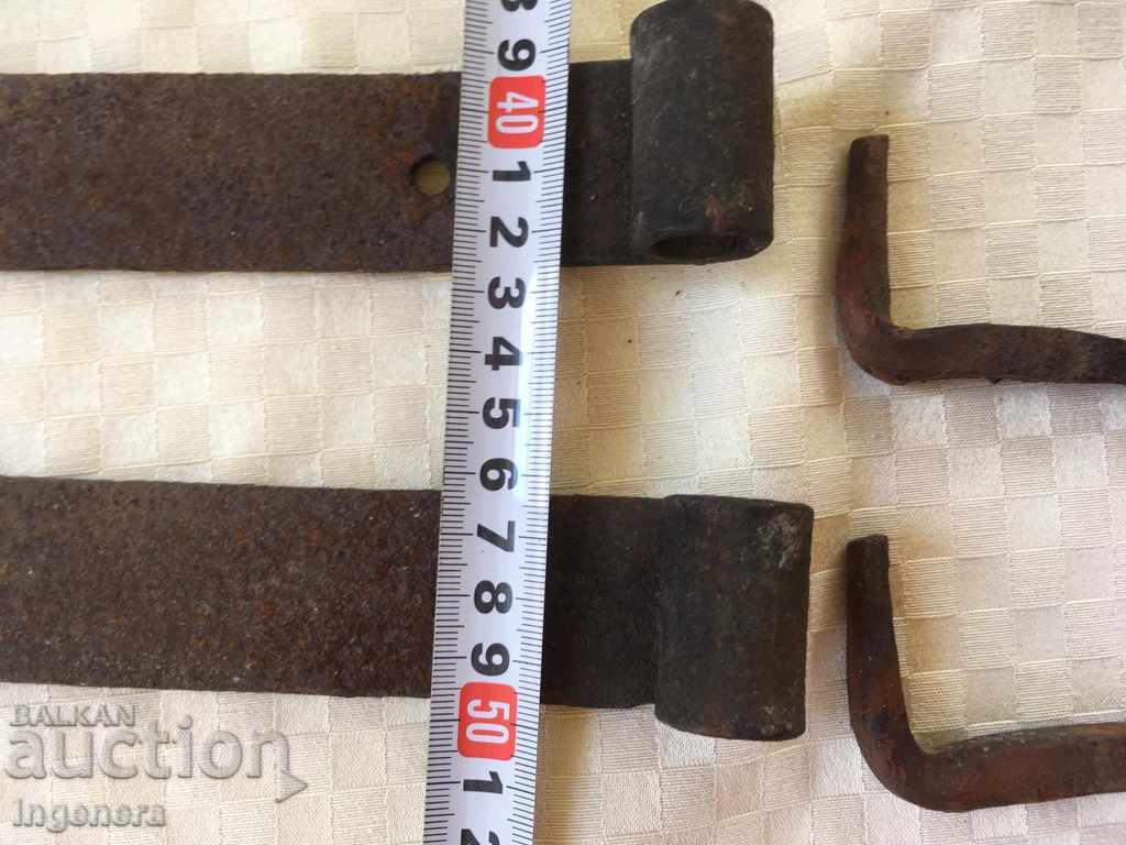 HINGE FOR AND FROM THE OLD VILLAGE GATE WROUGHT IRON-2 PCS - 5 HINGE FOR AND FROM THE OLD VILLAGE GATE WROUGHT IRON-2 PCS - 5
