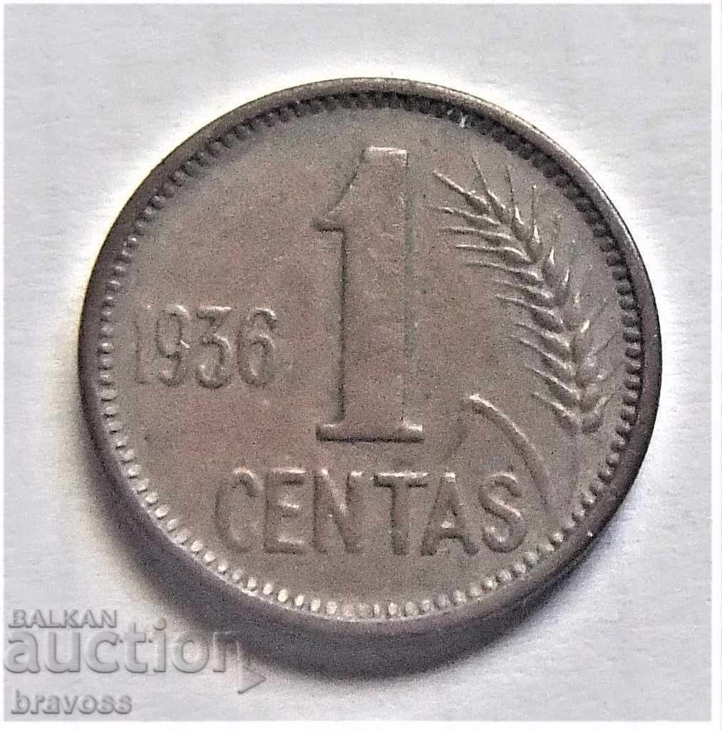 Литва - 1 с. 1 9 3 6  UNC