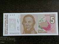 Banknote - Argentina - 5 australian UNC | 1985