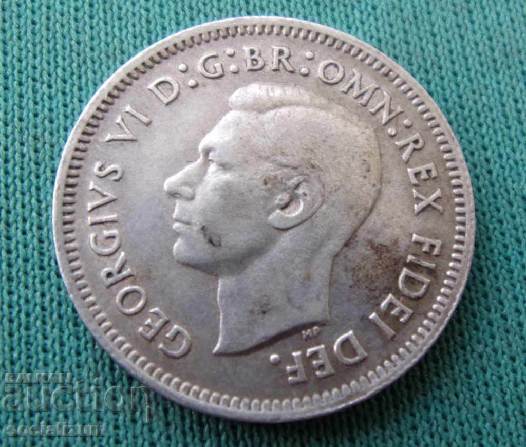 Australia 6 Penny 1951 Rare cu preț € 4.09 | 8.00 BGN